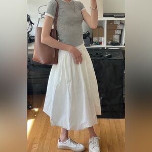 Urban Outfitters Balloon White Maxi Skirt